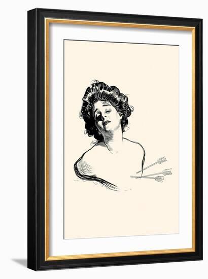 Pierced In the Heart-Charles Dana Gibson-Framed Art Print