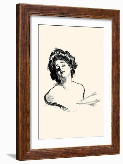 Pierced In the Heart-Charles Dana Gibson-Framed Premium Giclee Print