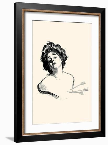 Pierced In the Heart-Charles Dana Gibson-Framed Premium Giclee Print