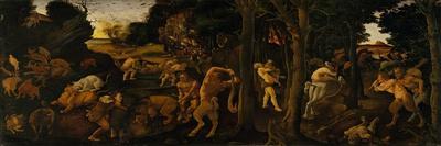 Andromeda Freed by Perseus (With Perseus Slaying the Dragon)-Piero di Cosimo-Framed Giclee Print