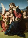 The Virgin and Child with Two Angels, C.1507 (Oil on Wood)-Piero di Cosimo-Giclee Print
