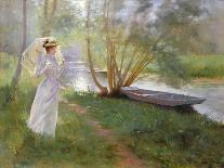 A Walk by the River, 1890-Pierre Andre Brouillet-Giclee Print