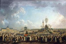 Execution in the Place de la Revolution, Paris, France-Pierre-Antoine Demachy-Framed Giclee Print