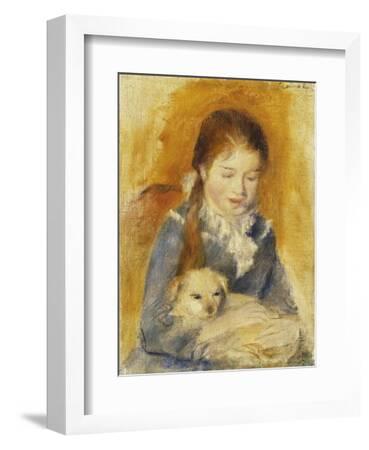 Girl with Dog' Giclee Print - Pierre-Auguste Renoir | Art.com