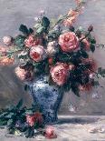 Roses and Jasmine in a Delft Vase, 1880-1881-Pierre-Auguste Renoir-Giclee Print
