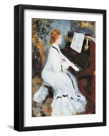 Woman at the Piano, 1875/76' Art Print - Pierre-Auguste