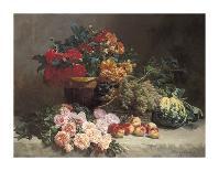 Still Life with Fruits and Flowers-Pierre Bourgogne-Premium Giclee Print