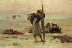 Oyster Catching, 1884-Pierre Celestin Billet-Framed Giclee Print