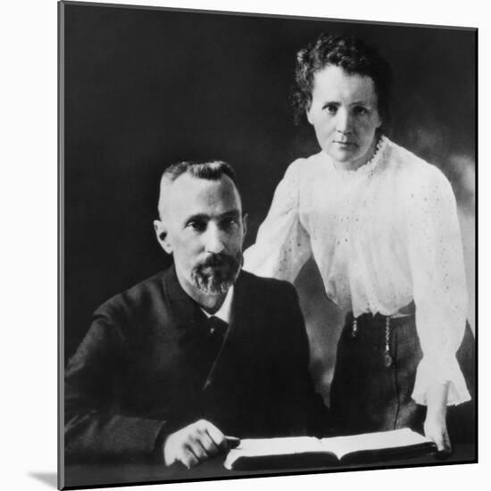 Pierre Curie and Marie Sklodowska Curie (1867-1934), C. 1903-null-Mounted Premium Photographic Print