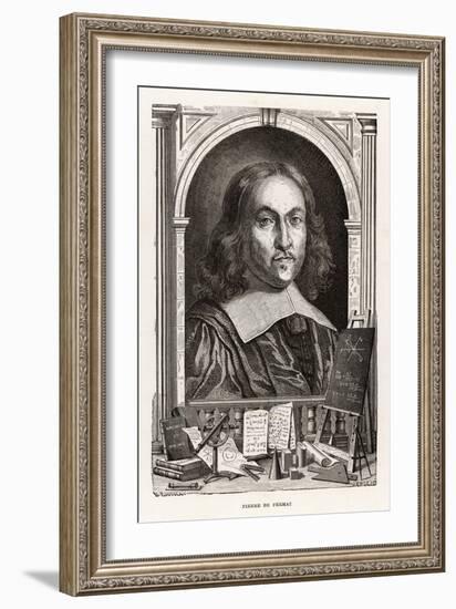 Pierre De Fermat French Mathematician-Louis Figuier-Framed Art Print