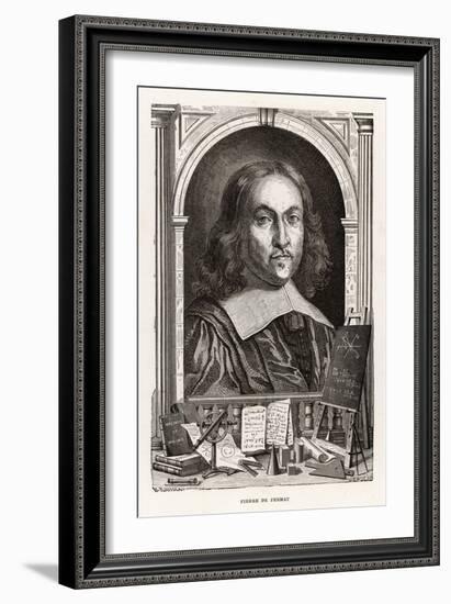 Pierre De Fermat French Mathematician-Louis Figuier-Framed Art Print