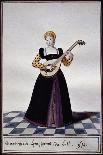 Young Woman from Lyon Playing Lute at Time of Charles IX, 1572-Pierre de La Mesangere-Mounted Giclee Print