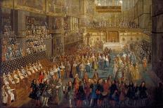 Feast Given after the Coronation of Louis XV at the Palais Archiepiscopal in Rheims, October 17-Pierre-Denis Martin II-Giclee Print