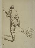 Reaper Carrying a Scythe on His Shoulder, Back View-Pierre Edmond Alexandre Hedouin-Framed Giclee Print