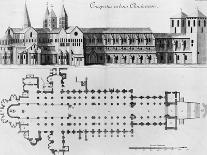 Plan and Elevation of Cluny Abbey-Pierre Giffart-Giclee Print