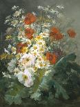 Still Life of Daisies and Poppies-Pierre Gontier-Premier Image Canvas