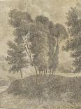 Paysage avec, au centre, un groupe d'arbres-Pierre Henri de Valenciennes-Giclee Print