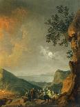 Eruption of Vesuvius, Pierre-Jacques Volaire, 18th C. People Watch from across Gulf of Naples-Pierre-Jacques Volaire-Art Print
