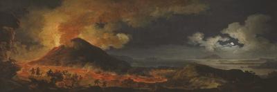 Eruption du Vésuve et vue de Portici-Pierre Jacques Volaire-Framed Giclee Print
