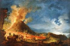 Vesuvius Erupting, with Sightseers in the Foreground-Pierre Jacques Volaire-Giclee Print