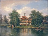 The Chalet with the Yellow Door in the Bois de Vincennes, circa 1862-Pierre Justin Ouvrie-Giclee Print