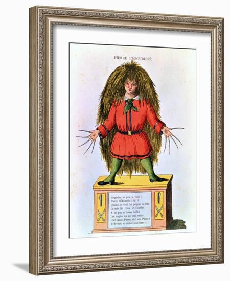 "Pierre L'Ebouriffe," Illustration from the French Translation of Hoffmann's "Struwwelpeter"-Heinrich Hoffmann-Framed Giclee Print