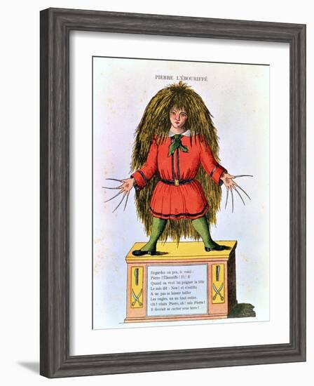 "Pierre L'Ebouriffe," Illustration from the French Translation of Hoffmann's "Struwwelpeter"-Heinrich Hoffmann-Framed Giclee Print