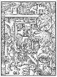 December, from the 'Almanach Des Bergers', 1491 (Xylograph) (B/W Photo)-Pierre Le Rouge-Framed Giclee Print