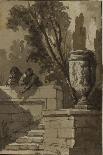 Vue d'un parc, escalier de pierre , vase-Pierre Lelu-Laminated Giclee Print