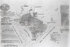 Plan of Washington D.circa, Pub. in "Gazette of the United States," Philadelphia, January 4th 1792-Pierre Lenfant-Giclee Print