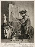 The Monkey Painter, 1743-Pierre-Louis de Surugue-Laminated Giclee Print