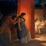 Clytemnestra Hesitates before Killing the Sleeping Agamemnon-Pierre Narcisse Guérin-Framed Giclee Print