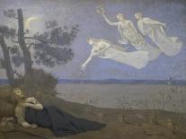 Two Flying Figures with a Lyre, C.1883-Pierre Puvis de Chavannes-Framed Giclee Print