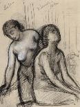 Une femme coiffant, une femme assise-Pierre Puvis de Chavannes-Giclee Print