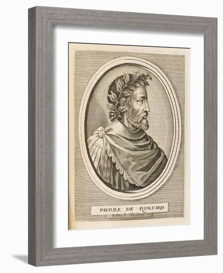 Pierre Ronsard French Poet-Nicolas de Larmessin-Framed Art Print