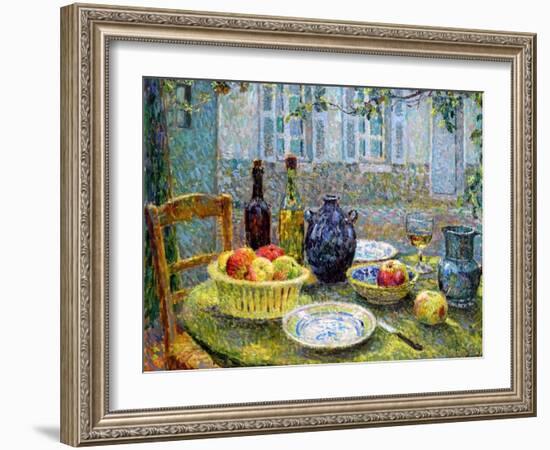 Pierre's Table, 1920-Henri Eugene Augustin Le Sidaner-Framed Giclee Print