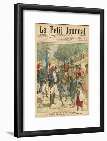 Pierre Savorgnan de Brazza French Explorer in the Congo 1875-1885-null-Framed Art Print