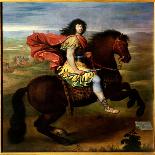 Equestrian Portrait of Louis XIV (Aged 37). the King of France Louis Xv, known as Le Bien Aime (171-Pierre (studio of) Mignard-Giclee Print