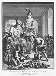 Gargantua Rewarding Officers after the Victory of Picrochole from 'The Life of Gargantua and Pantag-Pierre Tanje-Mounted Giclee Print