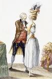 Elegant Lady at a Fitting with Her Tailor, Plate from 'Galerie Des Modes Et Costumes Francais'-Pierre Thomas Le Clerc-Giclee Print