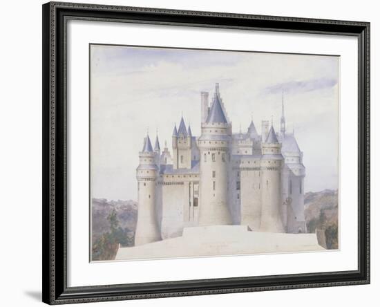 Pierrefonds, château, élévation extérieure sur la ligne C.D. du fossé-Eugène Viollet-le-Duc-Framed Giclee Print