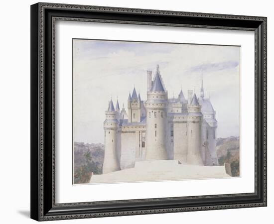 Pierrefonds, château, élévation extérieure sur la ligne C.D. du fossé-Eugène Viollet-le-Duc-Framed Giclee Print