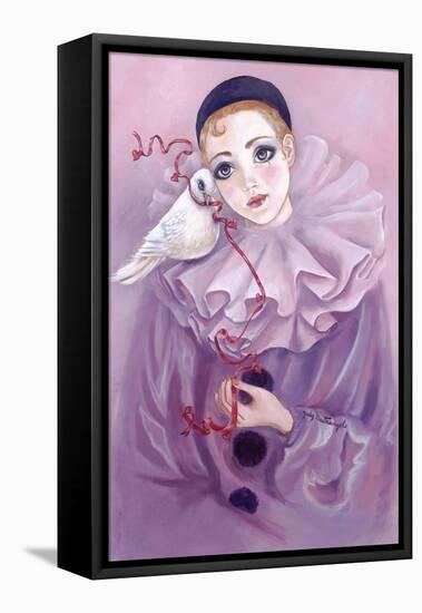 Pierrot and Dove-Judy Mastrangelo-Framed Premier Image Canvas