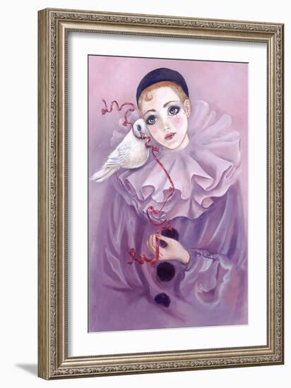 Pierrot and Dove-Judy Mastrangelo-Framed Giclee Print