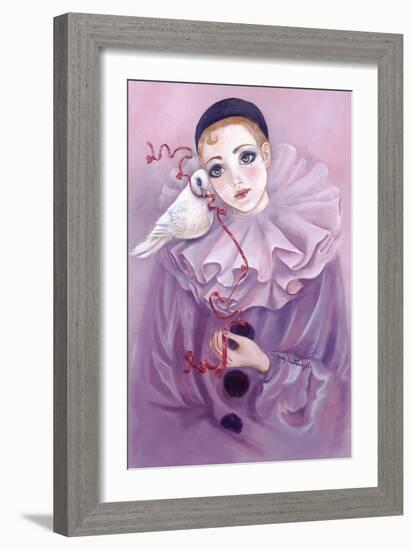 Pierrot and Dove-Judy Mastrangelo-Framed Giclee Print