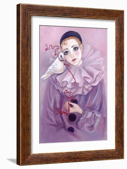 Pierrot and Dove-Judy Mastrangelo-Framed Giclee Print