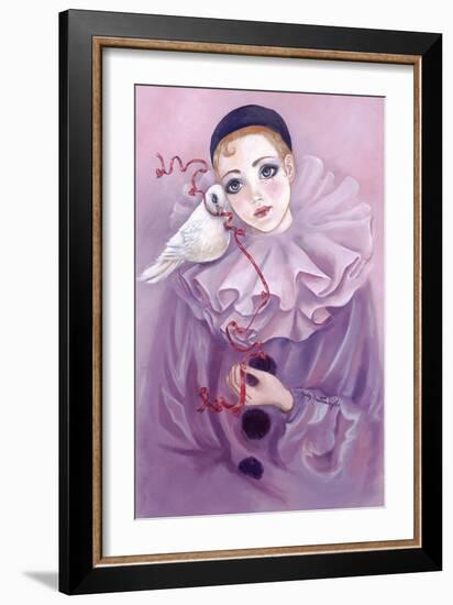 Pierrot and Dove-Judy Mastrangelo-Framed Giclee Print