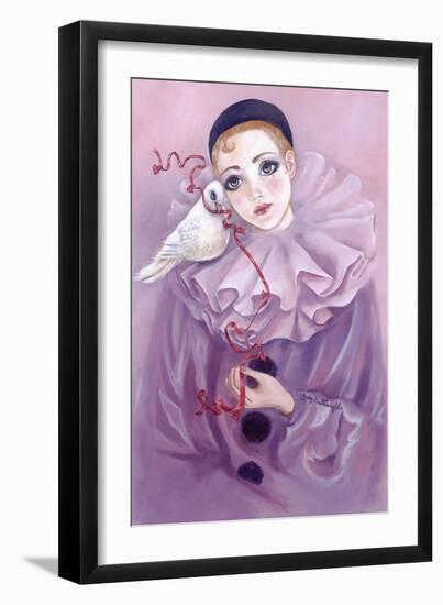 Pierrot and Dove-Judy Mastrangelo-Framed Giclee Print