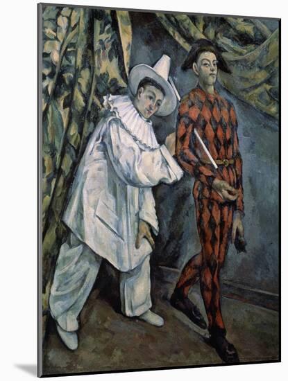 Pierrot and Harlequin (Mardi-Gra), C1888-Paul Cézanne-Mounted Giclee Print