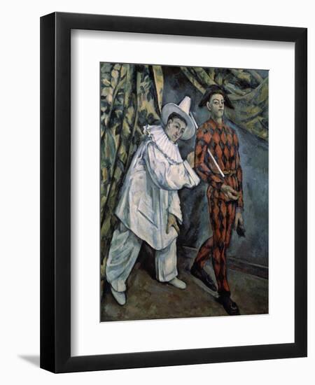 Pierrot and Harlequin (Mardi-Gra), C1888-Paul Cézanne-Framed Giclee Print